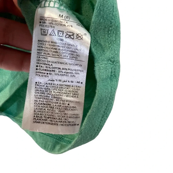 Old Navy Girls T Shirt Medium 8 Cross Cross Back Rainbow Flower Graphic Colorful - Picture 6 of 6